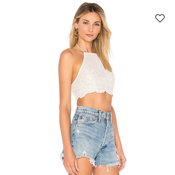 Elma Lovers + Friends sheer crop top with flower detailing - Picture 3 of 8